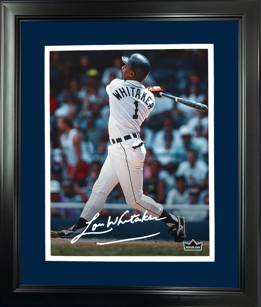 Framed Lou Whitaker Detroit Tigers Facsimile Laser Engraved Signature Auto 11"x14" Baseball Photo HOFSM Holo (ONLINE ORDER ONLY)