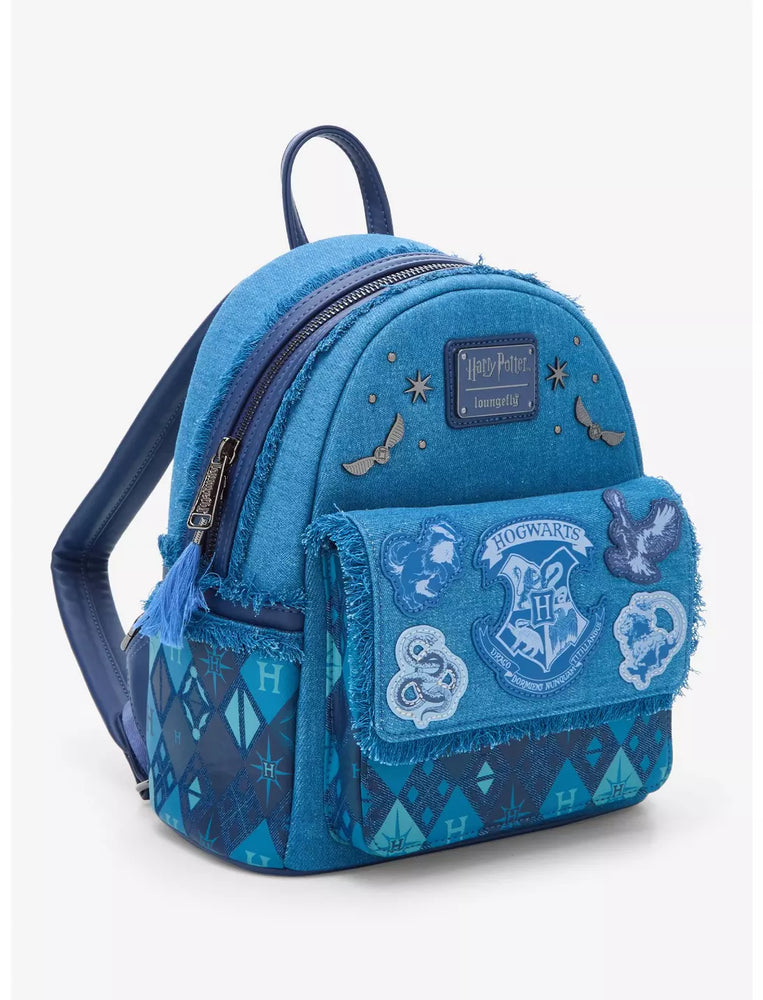 Loungefly Harry Potter Hogwarts Denim Mini Backpack (ONLINE ORDER ONLY)