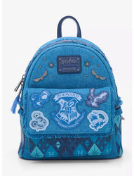 Loungefly Harry Potter Hogwarts Denim Mini Backpack (ONLINE ORDER ONLY)