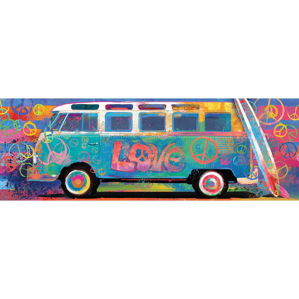 Love Splash VW Bus 1000 Piece Panoramic Jigsaw Puzzle Eurographics (ONLINE ORDER ONLY)