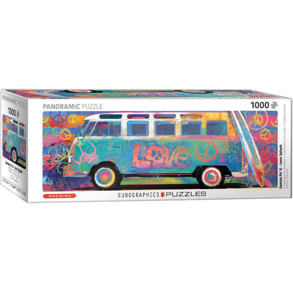 Love Splash VW Bus 1000 Piece Panoramic Jigsaw Puzzle Eurographics (ONLINE ORDER ONLY)