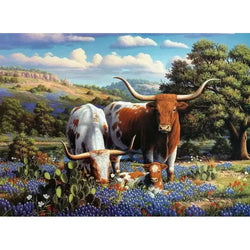 Loving Longhorns 500 Piece Jigsaw Puzzle Ravensburger (ONLINE ORDER ONLY)