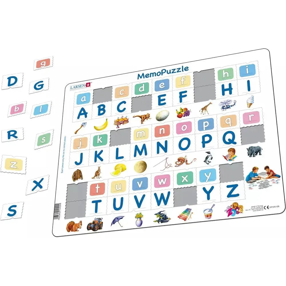 Lower & Upper Case Alphabet 52 Piece Tray Jigsaw Puzzle Larsen (ONLINE ORDER ONLY)