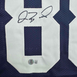 Autographed/Signed Dez Bryant Dallas Thanksgiving Day Football Jersey Beckett BAS COA