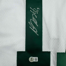 Autographed/Signed Davante Adams Green Bay White Football Jersey Beckett BAS COA