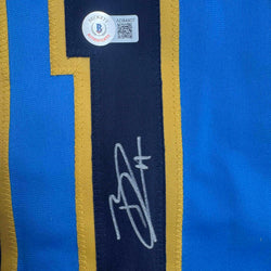 Autographed/Signed Jackson Chourio Milwaukee Blue Baseball Jersey Beckett BAS COA
