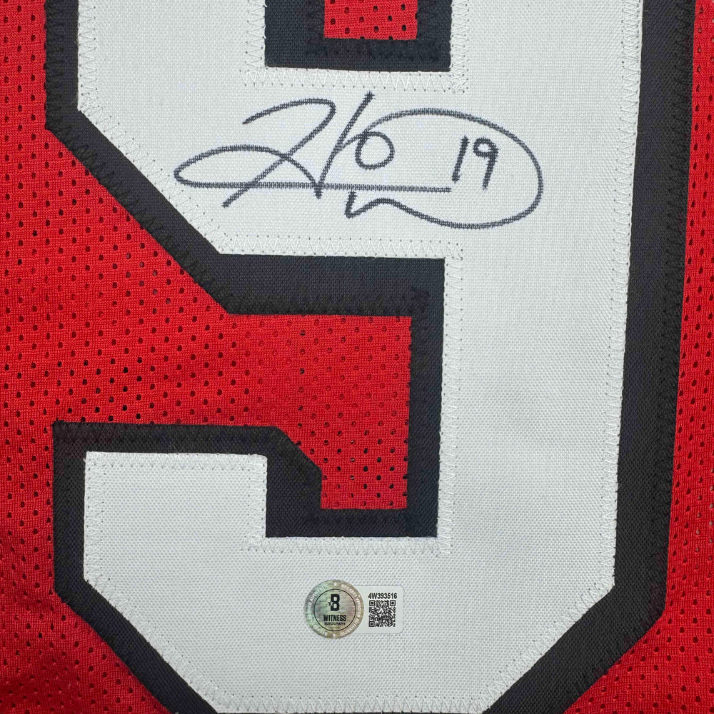 Autographed/Signed Hines Ward Georgia Red College Football Jersey Beckett BAS COA