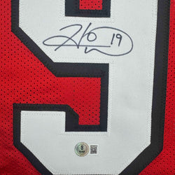 Autographed/Signed Hines Ward Georgia Red College Football Jersey Beckett BAS COA