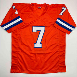 Autographed/Signed John Elway Denver Orange Retro Football Jersey JSA COA