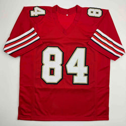 Autographed/Signed Brent Jones San Francisco Red Alternate Football Jersey Beckett BAS COA