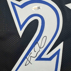 Autographed/Signed Kevin Garnett Minnesota Black Basketball Jersey Beckett BAS COA