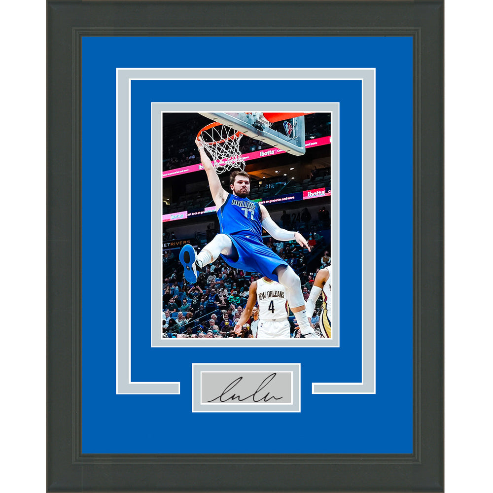 Framed Luka Doncic Facsimile Laser Engraved Signature Auto Dallas Mavericks 11x14 Basketball Photo (ONLINE ORDER ONLY)