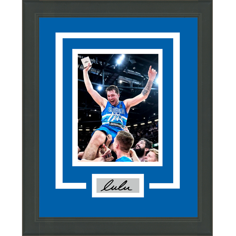 Framed Luka Doncic Facsimile Laser Engraved Signature Auto Slovenia Olympics 11x14 Basketball Photo (ONLINE ORDER ONLY)