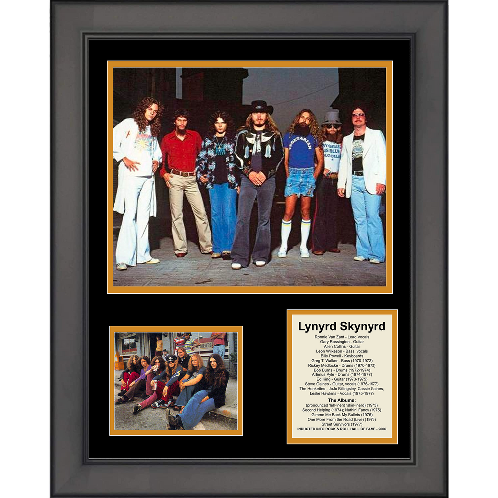 Framed Lynyrd Skynyrd Discography 11"x14" Music Three Photo Collage (ONLINE ORDER ONLY)