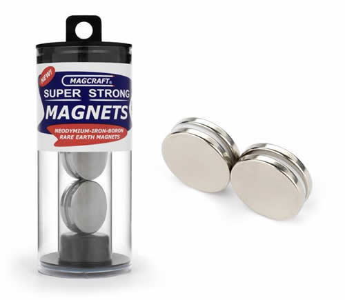 MACNSN0604 1.0 X .125 Rare Earth Disc Magnets 4 Count by Magcraft (ONLINE ORDER ONLY)