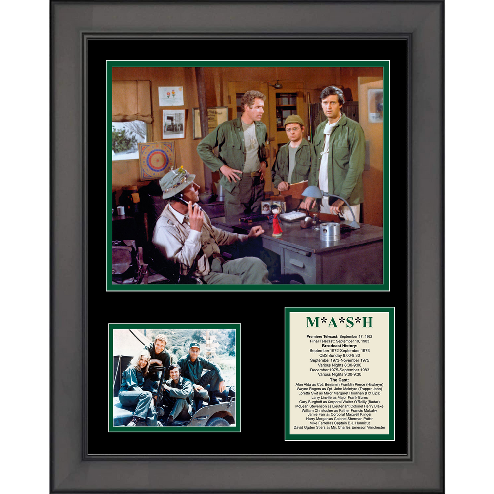 Framed M*A*S*H Television Series Show 11"x14" Three Photo Collage (ONLINE ORDER ONLY)