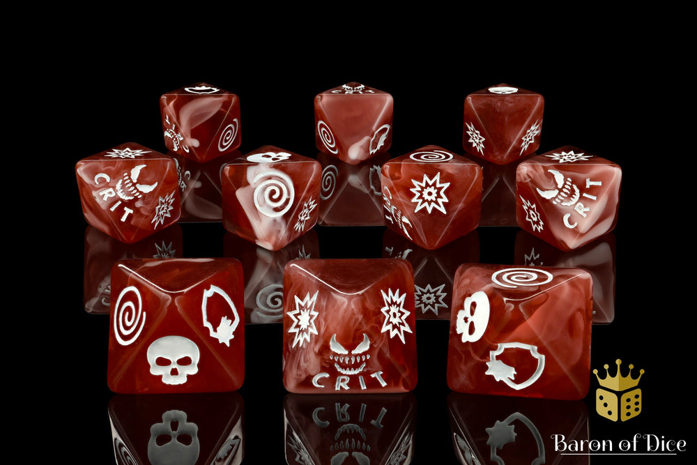 Bloody Symbiote Dice - D8 Set (ONLINE ORDER ONLY)
