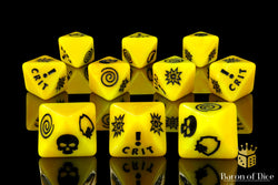 Generic Yellow D8 Dice Set (ONLINE ORDER ONLY)