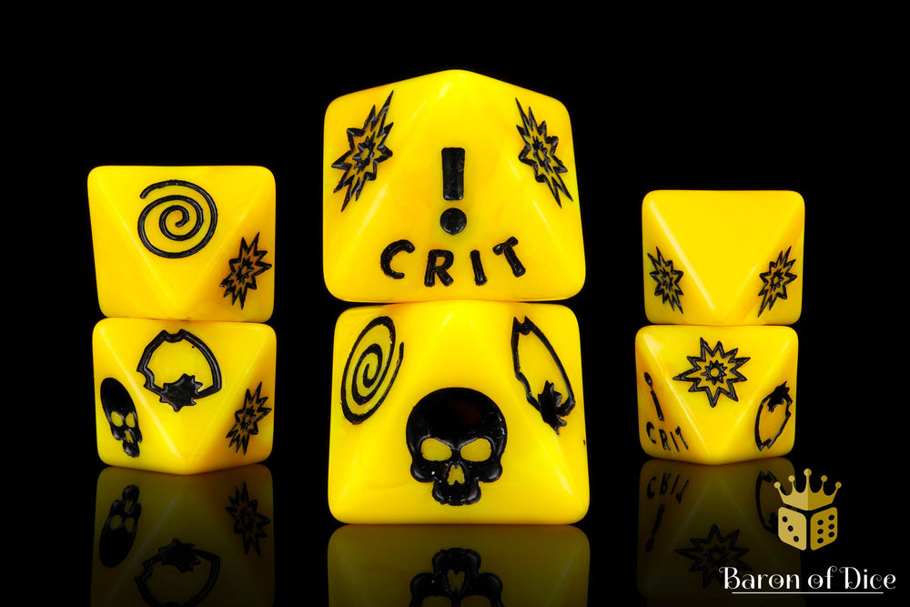 Generic Yellow D8 Dice Set (ONLINE ORDER ONLY)