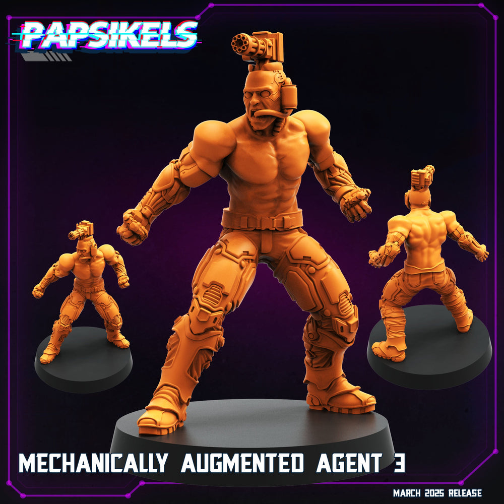 3D Printed Papsikels Mechanically Augmented Agent MARCH 2025 CYBERPUNK 28mm 32mm (Online Only)