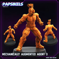 3D Printed Papsikels Mechanically Augmented Agent MARCH 2025 CYBERPUNK 28mm 32mm (Online Only)