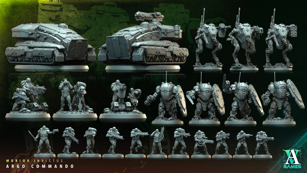3D Printed Archvillain Games Argo Bulwark Morior Invictus Argo Commando 28 32mm D&D (Online Only)