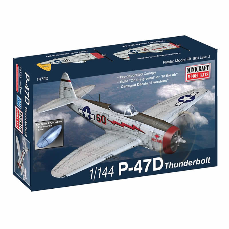 MIC14722 P47D Thunderbolt 144 Scale Plastic Model Kit Minicraft (ONLINE ORDER ONLY)