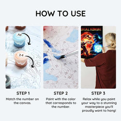 Mortal Kombat  - Paint By Numbers Kit (ONLINE ORDER ONLY)
