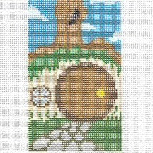 Hobbit Hole Home Needlepoint Canvas – 2.25"x4", 18 Mesh by Misty Morrow (ONLINE ORDER ONLY)
