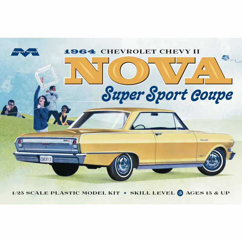 MOE2320 1964 Chevy Nova Super Sport Coupe 1/25 Scale Plastic Model Kit (ONLINE ORDER ONLY)