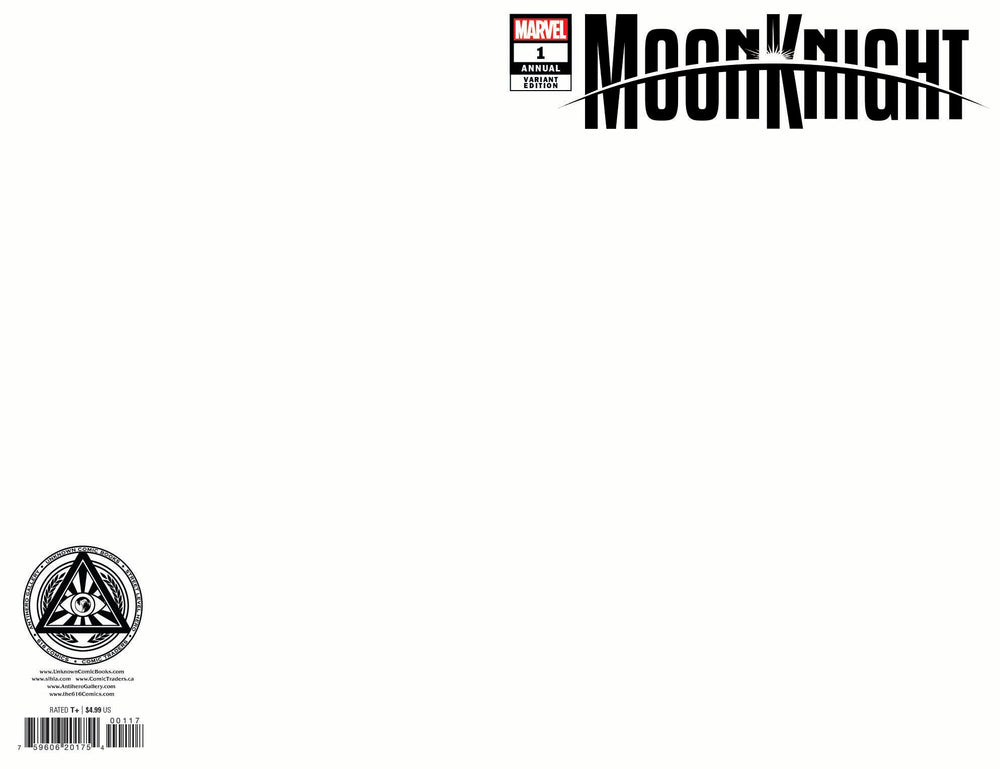 MOON KNIGHT ANNUAL #1 UNKNOWN COMICS EXCLUSIVE BLANK VAR (10/26/2022) (ONLINE ORDER ONLY)