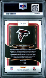 Graded 2024 Panini Select Michael Penix Jr #110 /49 Red Disco Rookie RC Football Card PSA 10 Gem Mint (ONLINE ORDER ONLY)
