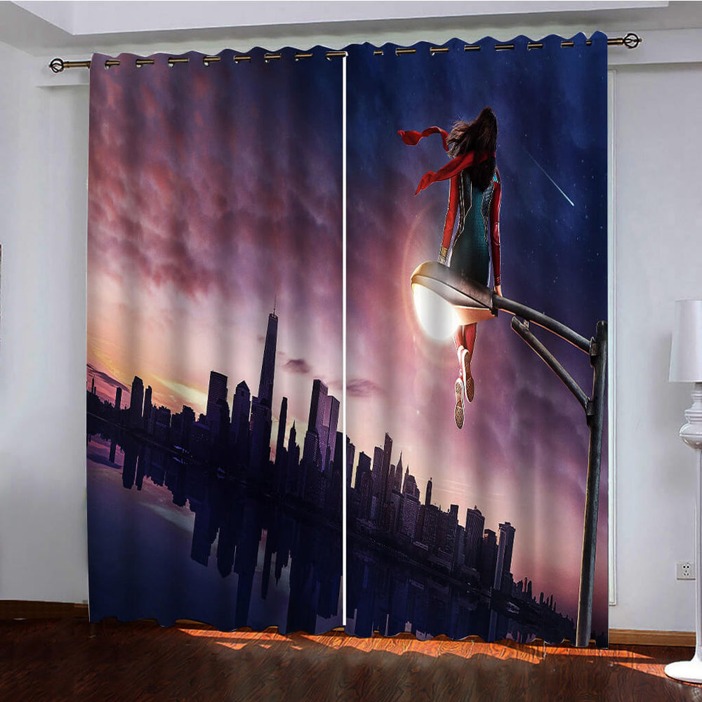 MS MARVEL Curtains Pattern Blackout Window Drapes (Online Order Only)