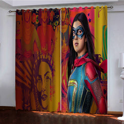 MS MARVEL Curtains Pattern Blackout Window Drapes (Online Order Only)