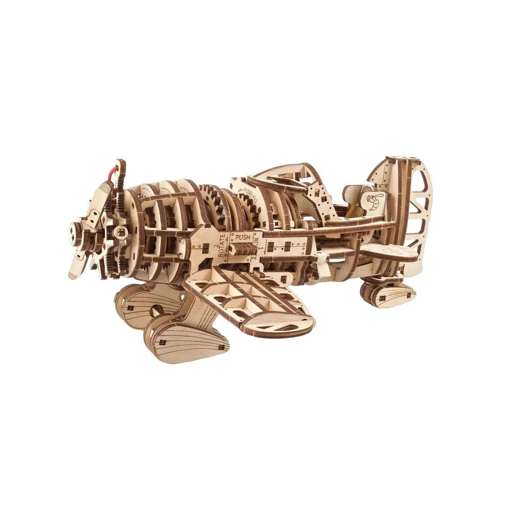 Mad Hornet Airplane 3D Wood Model Kit UGEARS