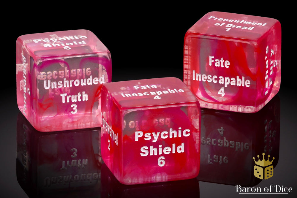 Strands of Fate Dice - 10th Edition - Red (ONLINE ORDER ONLY)