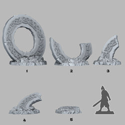 3D Printed Fantastic Plants and Rocks Magic Dwarf Ruins 28mm - 32mm D&D Wargaming (Online Only)