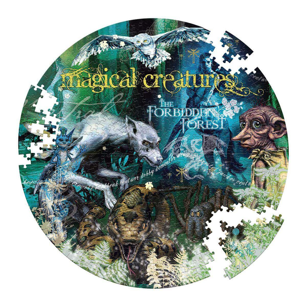 Magical Creatures Harry Potter 500 Piece Round Jigsaw Puzzle Top Trumps (ONLINE ORDER ONLY)