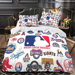 Major League Baseball MLB Duvet Cover Bedding Set Without Filler