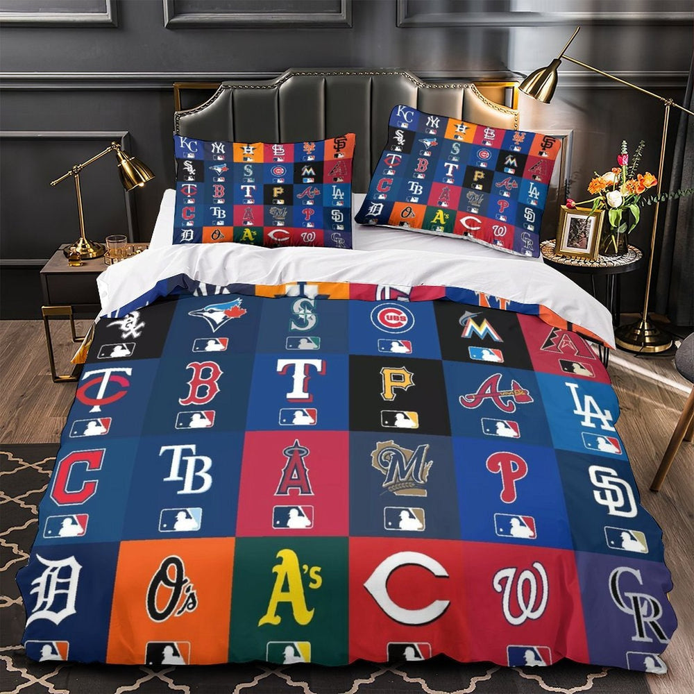 Major League Baseball MLB Duvet Cover Bedding Set Without Filler