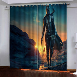 Mandalorian Baby Yoda Curtains Blackout Window Drapes (Online Order Only)