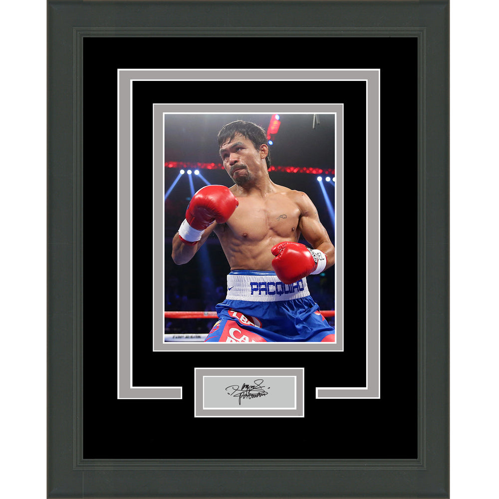 Framed Manny Pacquiao Facsimile Laser Engraved Signature Auto Boxing 11x14 Photo (ONLINE ORDER ONLY)