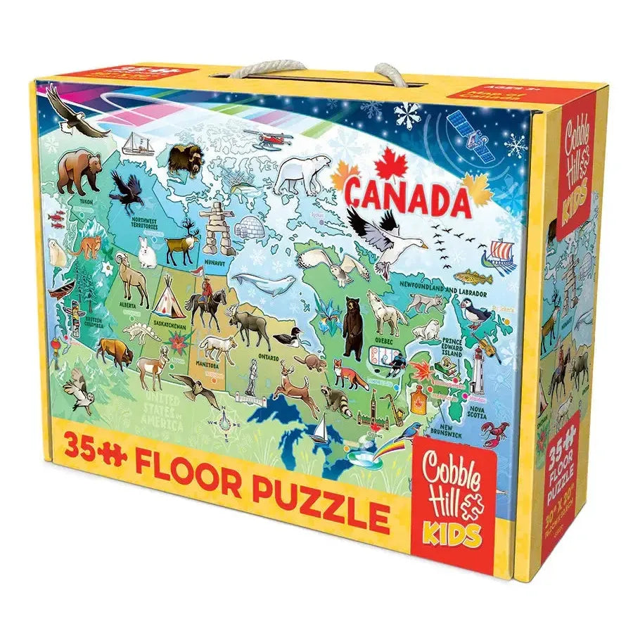 Map of Canada 35 Piece Floor Jigsaw Puzzle Cobble Hill (ONLINE ORDER ONLY)