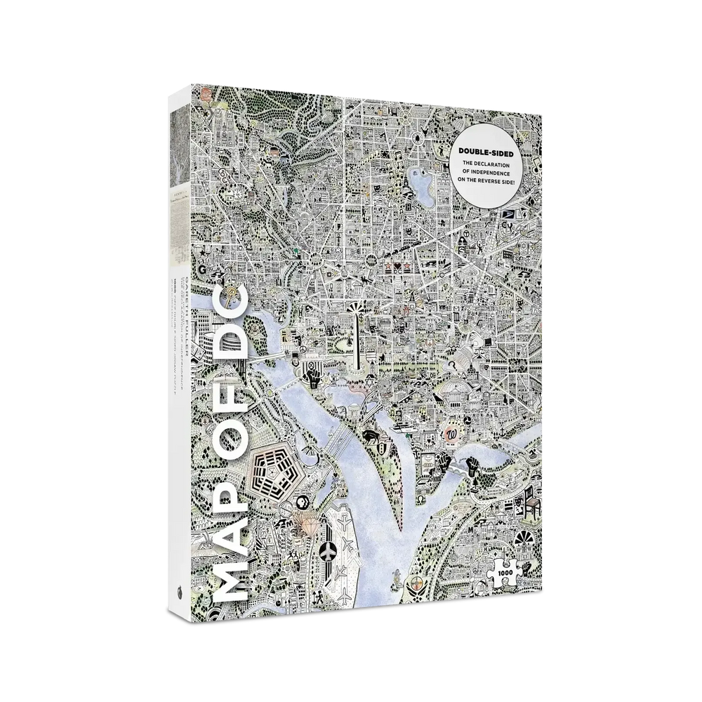 Map of DC & Declaration of Independence 1000 Piece Jigsaw Puzzle Pomegranate (ONLINE ORDER ONLY)