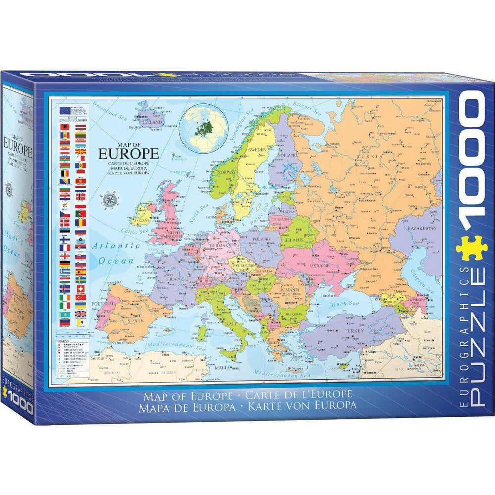 Map of Europe 1000 Piece Jigsaw Puzzle Eurographics (ONLINE ORDER ONLY)
