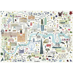 Map of London 1000 Piece Jigsaw Puzzle Gibsons (ONLINE ORDER ONLY)