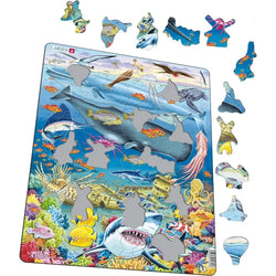 Marine Life in the Pacific Ocean 66 Piece Tray Jigsaw Puzzle Larsen (ONLINE ORDER ONLY)