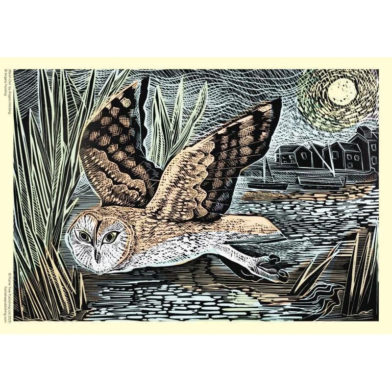 Marsh Owl by Angela Harding 1000 Piece Jigsaw Puzzle Flame Tree (ONLINE ORDER ONLY)