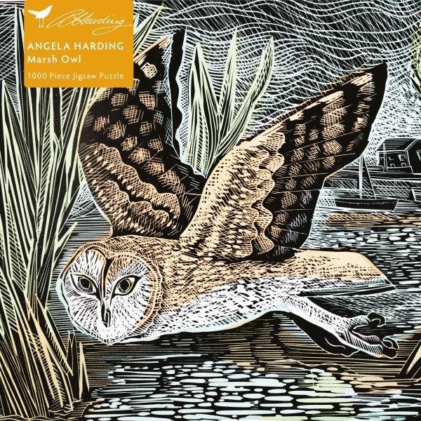 Marsh Owl by Angela Harding 1000 Piece Jigsaw Puzzle Flame Tree (ONLINE ORDER ONLY)