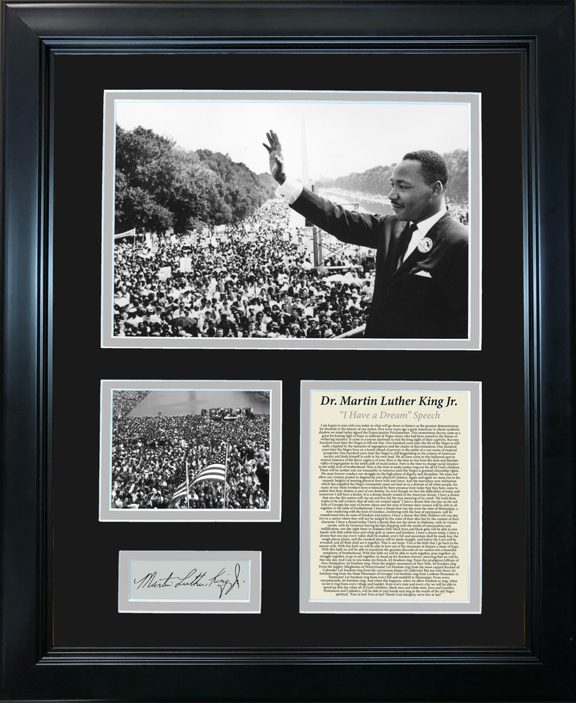 Framed Dr. Martin Luther King Jr. I Have a Dream Speech Facsimile Laser Engraved Signature Auto 11"x14" Photo Sig Collage (ONLINE ORDER ONLY)